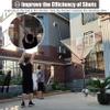 QYQCXGL Floor-Standing Basketball Return Attachment, Basketball Hoop Returner System, Adjustment Basketball Rebounder, Large Basketball Shot Trainer view 3