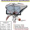 Youth/Adults/Kids Basketball Catcher Return Net, Foldable Basketball Rebounder Metal for Home Yard School Gym, Hang Portable Basketball Shot Trainer Returner-1 view 2