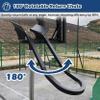 Freestanding Basketball Hoop Metal Ball Return Attachment, 180 Rotating Shot Trainer for Teens Youth Adults, Gym Home Yard Basketball Rebounder Net view 2