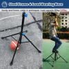 Freestanding Basketball Hoop Metal Ball Return Attachment, 180 Rotating Shot Trainer for Teens Youth Adults, Gym Home Yard Basketball Rebounder Net view 4
