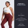 Aoxjox High Waisted Workout Metamorph Breeze Leggings for Women Tummy Control Buttery Soft Yoga Pants 26" (Burgundy, X-Large) view 4