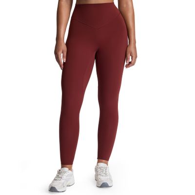 Aoxjox High Waisted Workout Metamorph Breeze Leggings for Women Tummy Control Buttery Soft Yoga Pants 26" (Burgundy, Large)