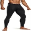 TSLA Men's Thermal Compression Pants, Athletic Sports Leggings & Running Tights, Wintergear Base Layer Bottoms, Heatlock Black&Charcoal, X-Large view 1