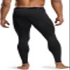 TSLA Men's Thermal Compression Pants, Athletic Sports Leggings & Running Tights, Wintergear Base Layer Bottoms, Heatlock Black&Charcoal, X-Large view 2