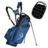 ANNCORD Golf Stand Bag with 14 Way Full Length Dividers, PU Leather Golf Bag for Men, Waterproof Golf Bags with Stand, 6 Pockets & Cooler Pouch, Adjustable Dual Straps, 2 Rain Cover Hood (Blue) view 1