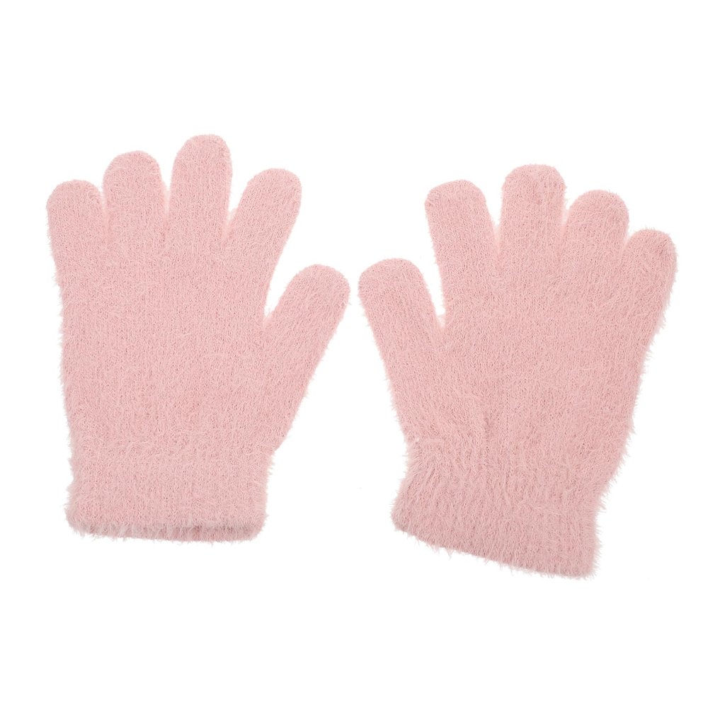 ROMISBABA 1 Pair Boys and Girls Children Winter Plush Gloves Warm Merino Wool Mittens Waterproof Boys Girls