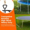 12 Pack Trampoline Stakes Ground Anchors Screw in Tent Stakes Heavy Duty for High Winds, Trampoline Anchors with Straps, Canopies, Carports, Sheds, Swing Sets,Mobile Home 14in Ground Anchors view 2