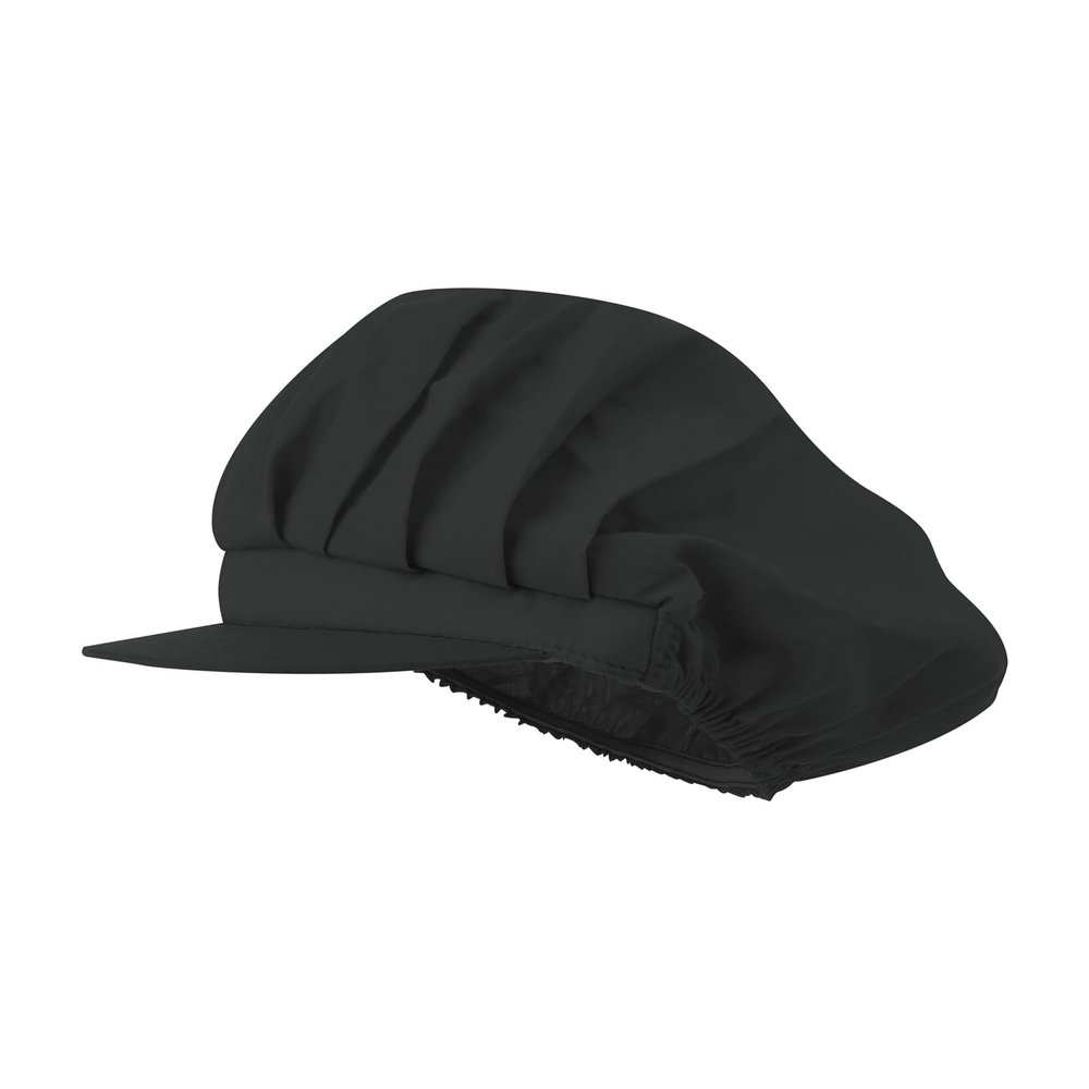TopTie Chef Hat Hair Net Adjustable Working Cap Kitchen Cooking Baker for Women Men with Brim-Black