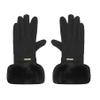 ZGMYC Women's Winter Touchscreen Gloves Warm Suede Fleece Lined Mittens Thermal Windproof Gloves with Faux Fur Cuff view 1