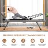 Pilates Reformer,Foldable Pilates Machine & Equipment - Home Workout Equipment for Women with High-Density Cushion and Double Resistance, at Home Reformer (Black) view 2