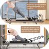 Pilates Reformer,Foldable Pilates Machine & Equipment - Home Workout Equipment for Women with High-Density Cushion and Double Resistance, at Home Reformer (Black) view 3