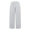 Wide Leg Sweatpants Women Baggy High Waisted Fleece Drawstring Open Bottom Straight Leg Sweatpants Stretch Comfy Soft Lounge Pants Athletic Jogger Sweatpants with Pockets Flare Petite Sweatpants view 3