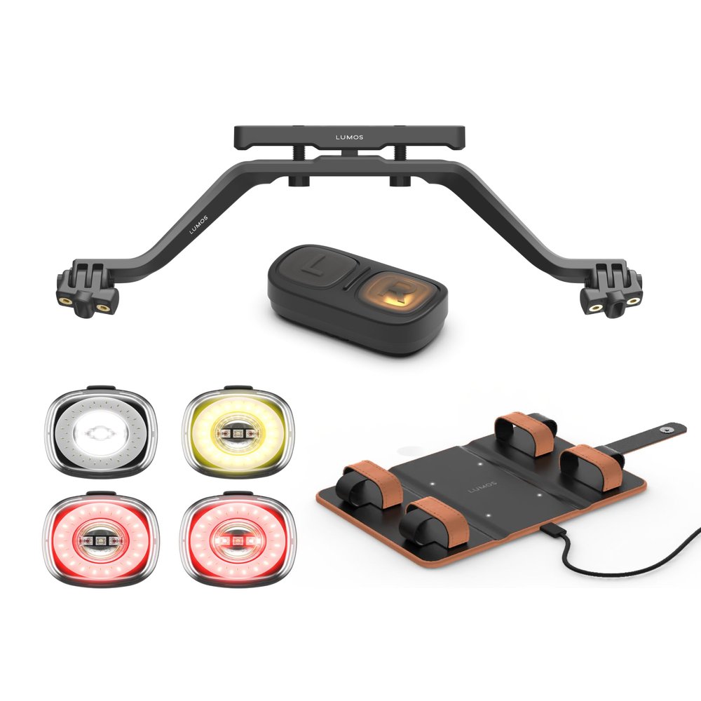 Lumos Firefly Bike Light -4 Pack & Charging Mat & Remote & Turn Signal Mount