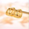 18K Gold Plated Chunky Hoop Earrings For Women Hollow Filigree Earring Lightweight Basket Simple Thick Round Ball view 2