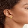 18K Gold Plated Chunky Hoop Earrings For Women Hollow Filigree Earring Lightweight Basket Simple Thick Round Ball view 4