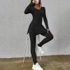 2 Piece Lounge Set Women Cozy Long Sleeve Tops and Pants Loungewear Sets Comfy Soft Matching Sets Sweatset Sweat Suits Athleisure Sets Women Two Piece Sets for Women Pants Sets Women 2 Piece Outfits view 4