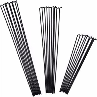 USYUHAIJUN 36pcs Fit for Bicycle Spokes & Nipples Stainless Steel Electric Bike 13G 13K Diameter 2.2mm Length 100-300mm J Bend Cycle Black(225 mm)