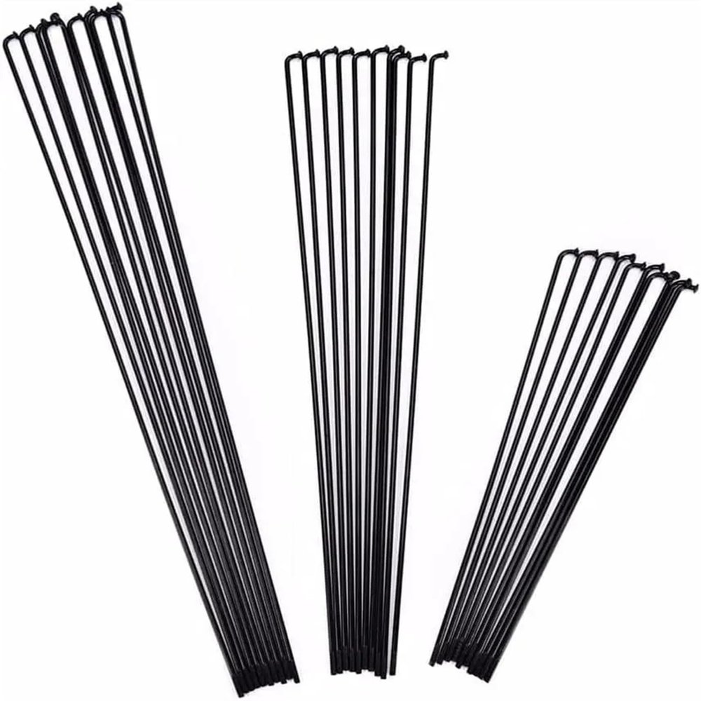 USYUHAIJUN 36pcs Fit for Bicycle Spokes & Nipples Stainless Steel Electric Bike 13G 13K Diameter 2.2mm Length 100-300mm J Bend Cycle Black(225 mm)