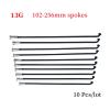 USYUHAIJUN Fit for Bicycle 13G Diameter 2.3mm Length 102-256mm Spokes #45 Steel + Nipples 10 Pcs/lot(152mm 10PCS) view 2
