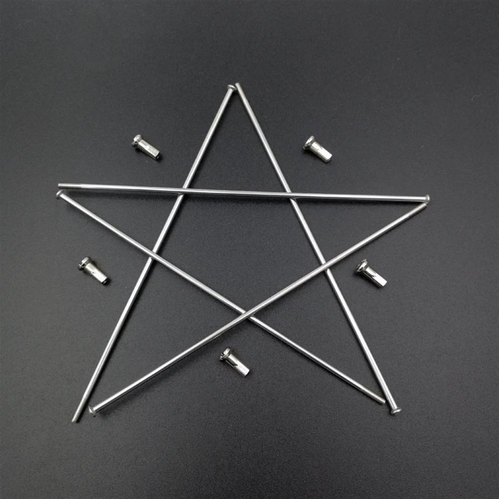 USYUHAIJUN 36Pcs 13G 2.6MM Spokes Bicycles Straight Pull Electric Bike Spokes 304 Stainless Steel Material Mountain Bike Spokes Equal Diameter Spokes(Length 122mm)