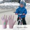 UDIYO Children Winter Gloves, with Waterproof Sport Gloves for 3-15Y Touchscreen High Elasticity Reflective Dinosaur Pattern Outdoor Playing Ski Gloves (Purple S) view 4