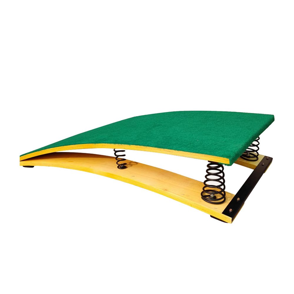 LIPJIA Gymnastics Springboard 4 Springs Gymnastics Springboard for Kids Vaulting, Thickened Hardwood Gymnastics Springboard, Elastic Board for Home Room Athletics Training Ground,Green-50X80CM