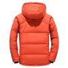 Qolkmuiy-GJ Men's Casual Ski Snow Jacket Winter Windproof Hooded Plush Windbreaker Thickened Fleece Warm Down Coat (Orange,XX-Large) view 2