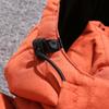 Qolkmuiy-GJ Men's Casual Ski Snow Jacket Winter Windproof Hooded Plush Windbreaker Thickened Fleece Warm Down Coat (Orange,XX-Large) view 3