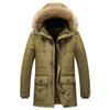 Men's Sherpa Lined Warm Windproof Parka Casual Padded Winter Hooded Jacket Skinny Quilted Outwear With Fur Hood (Khaki,7X-Large) view 1