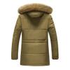 Men's Sherpa Lined Warm Windproof Parka Casual Padded Winter Hooded Jacket Skinny Quilted Outwear With Fur Hood (Khaki,7X-Large) view 2