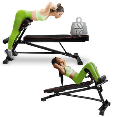 Yes4All Multi-Functional Workout Bench, Sit Up Bench, Weight Bench, Roman Chair & Back Extension for Core Training