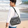 Crossbody Shoulder Bag, Men's Messenger Bag, Small Sling Pack, Waterproof, Work (Black) view 3