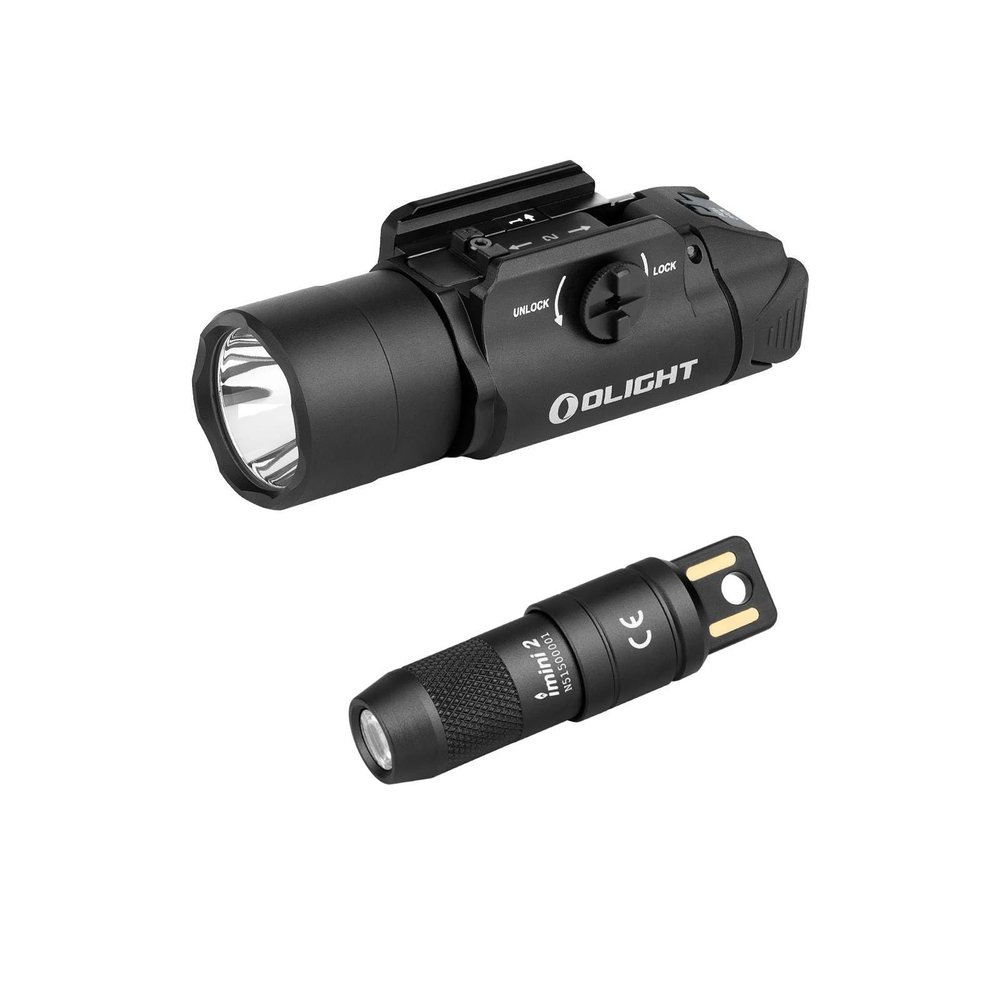 OLIGHT PL Turbo 800-Lumen 515 Meters Long-Range Weaponlight Bundles IMINI 2 EDC Rechargeable Keychain Flashlight