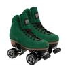 Sure-Grip Boardwalk Unisex Outdoor Roller Skates with Retro Leather Boots and 82A Wheels (Evergreen, Mens 9 / Womens 10) view 1