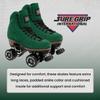 Sure-Grip Boardwalk Unisex Outdoor Roller Skates with Retro Leather Boots and 82A Wheels (Evergreen, Mens 9 / Womens 10) view 4