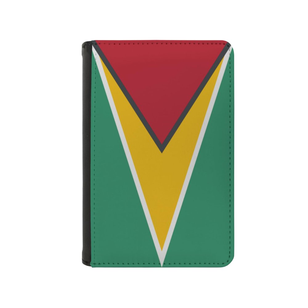 Guyana Guyanese Flag Passport Holder for Travel, Passport Cover Wallet for Women Men, PU Leather Passport Book Card Holder Case with Pen,Travel Gifts