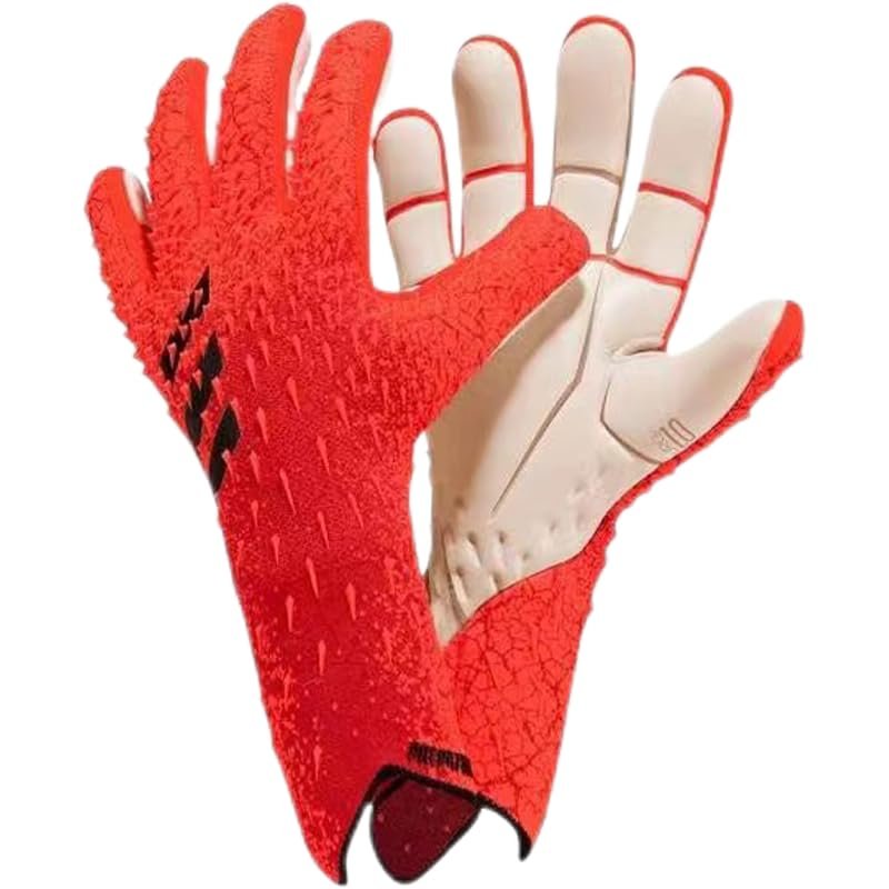Longcanhui Soccer Goalkeeper Gloves Goalie Training Gloves Strong Grip Anti-Slip and Breathable for Adults and Children (Orange,6)