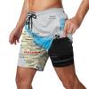 Puxufody Maps of Delaware Men's Shorts Casual Drawstring Summer Beach Shorts Sports Pants view 2