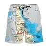 Puxufody Maps of Delaware Men's Shorts Casual Drawstring Summer Beach Shorts Sports Pants view 4