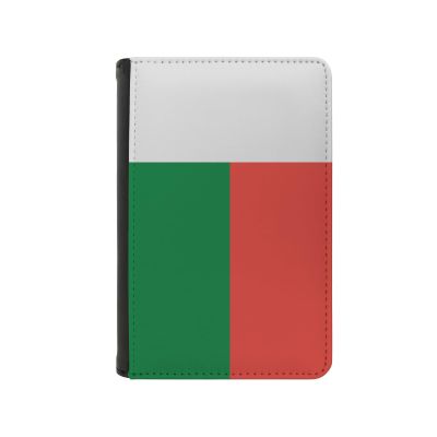 Madagascar Madagascan Flag Passport Holder for Travel, Passport Cover Wallet for Women Men, PU Leather Passport Book Card Holder Case with Pen,Travel Gifts