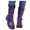 Women's Over The Knee Thigh Low Chunky Heel Boots Round Toe Side Zip Long Boots Platform Stretch Booties view 2