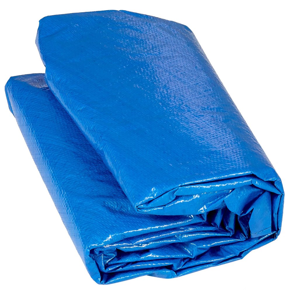 Machrus Upper Bounce Trampoline Cover 6FT for Weather Protection- Round Trampoline Tent Cover for Winter- Easy to Install Trampoline Sun Shade Cover- UV Resistant, Snow, Rain & Dust Proof - Blue