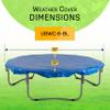 Machrus Upper Bounce Trampoline Cover 6FT for Weather Protection- Round Trampoline Tent Cover for Winter- Easy to Install Trampoline Sun Shade Cover- UV Resistant, Snow, Rain & Dust Proof - Blue view 2
