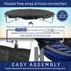 Machrus Upper Bounce Trampoline Cover 6FT for Weather Protection- Round Trampoline Tent Cover for Winter- Easy to Install Trampoline Sun Shade Cover- UV Resistant, Snow, Rain & Dust Proof - Blue view 4