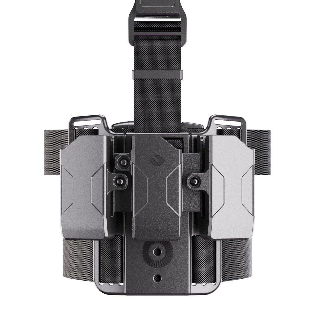 Orpaz G19 Pistol Mag Pouch Compatible with Glock 19 Magazine Holster for 0.40, 9mm Magazine Holder (Triple Mag, Leg)
