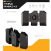 Orpaz G19 Pistol Mag Pouch Compatible with Glock 19 Magazine Holster for 0.40, 9mm Magazine Holder (Triple Mag, Leg) view 2