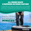 OutdoorCrusier Ultra-Portable Inflatable Stand-Up Paddle Board, Lightweight & Stable with Non-Slip Design, Complete SUP Accessories, Durable Drop-Stitch Material- Caribbean Sea Blue view 4