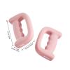 RNXRZANK Set of 2 Handheld Dumbbells 1kg D Shape Grip for Fitness and Strength, Pink view 2