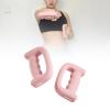 RNXRZANK Set of 2 Handheld Dumbbells 1kg D Shape Grip for Fitness and Strength, Pink view 3