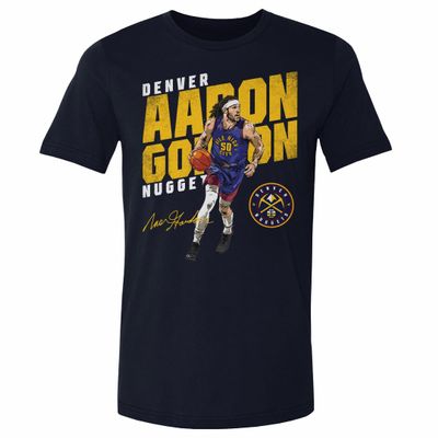 500 LEVEL Aaron Gordon Denver Nuggets Shirt - Aaron Gordon Denver Nuggets Slant WHT (True Navy, XX-Large)